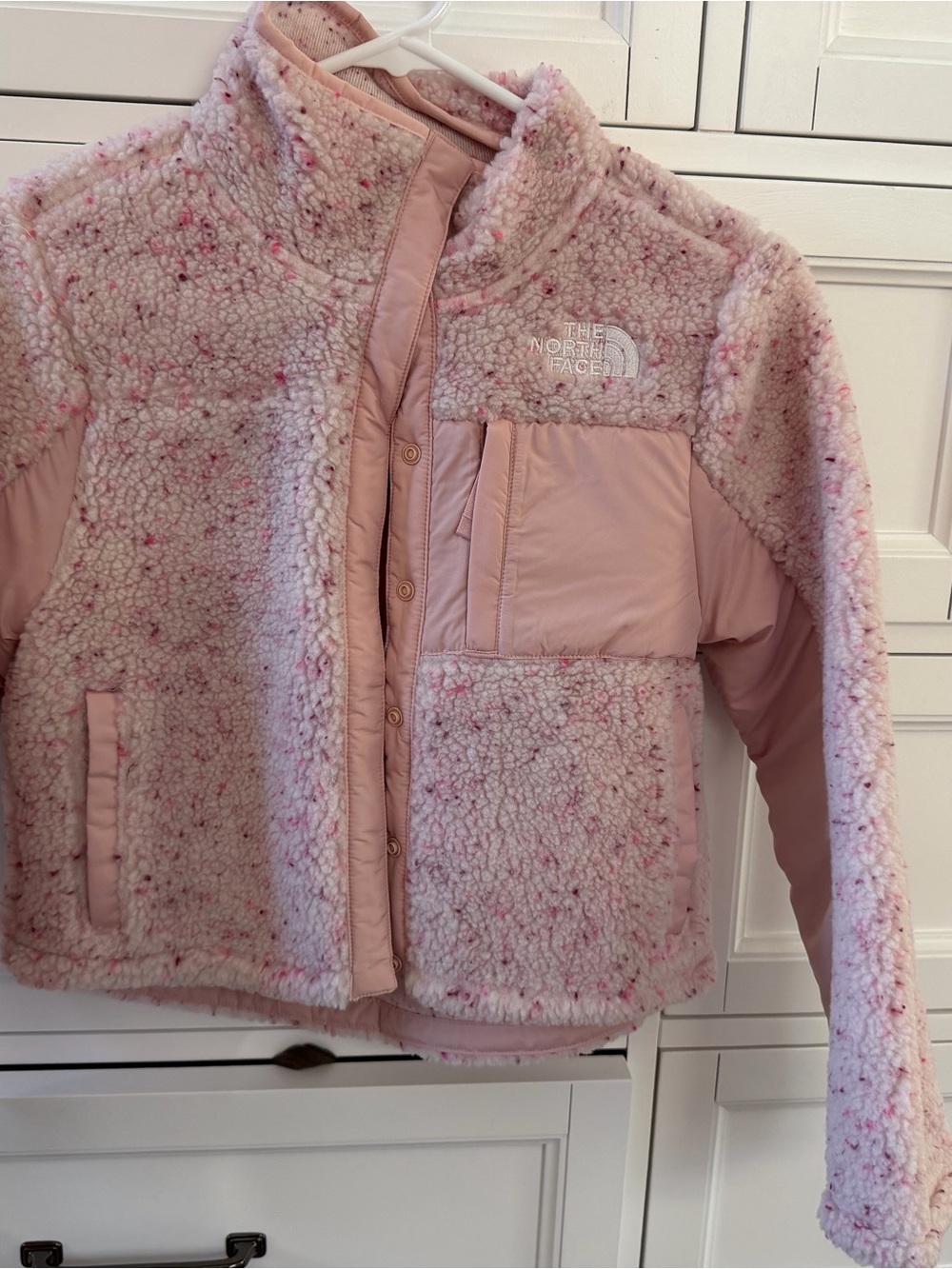 The North Face Pink Moss Speckled Sherpa Jacket
